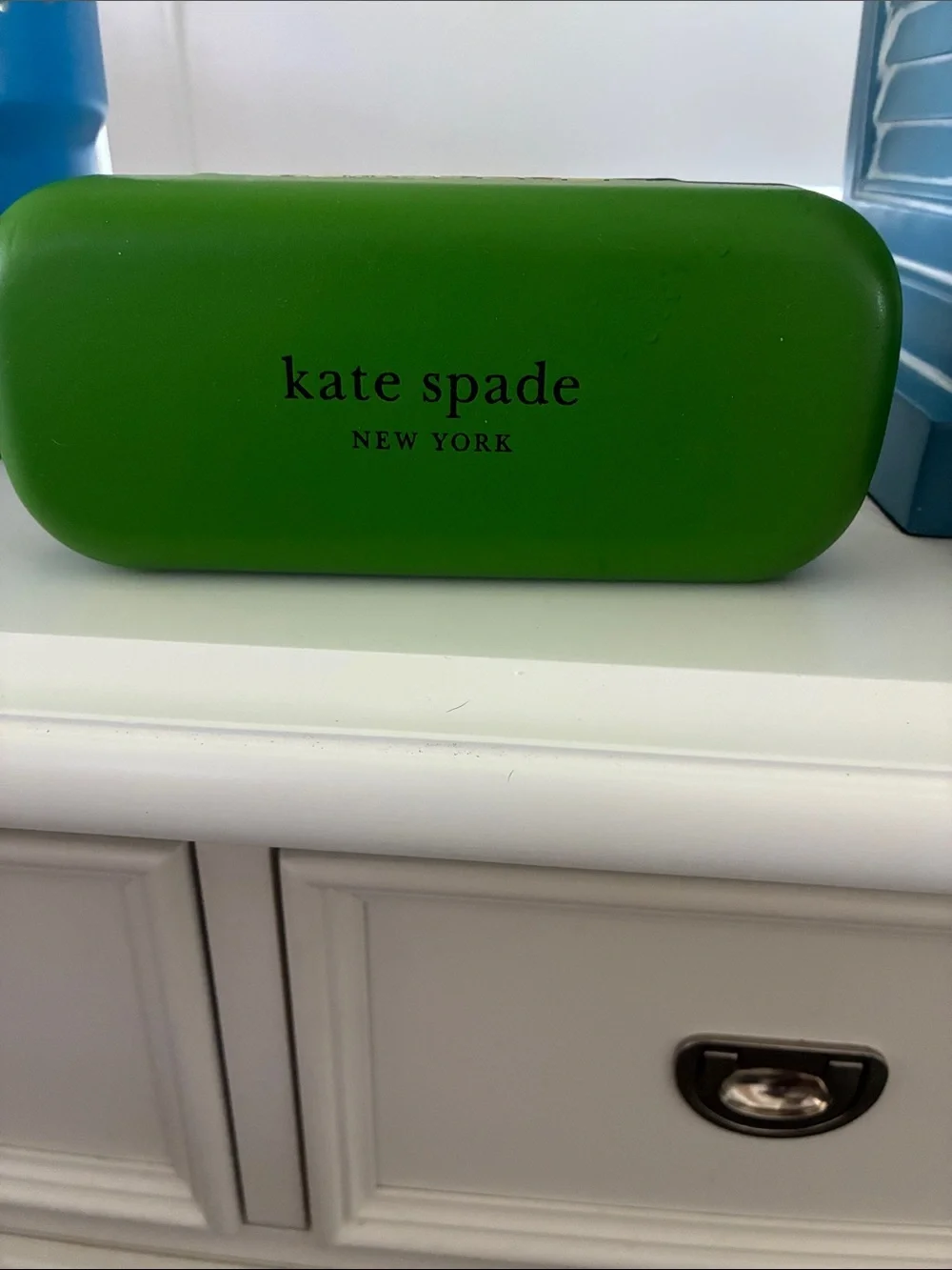 kate spade Black Frame Glasses with Pink Polka-Dot Temples